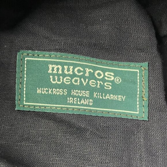 Mucros Weavers Newsboy Cap Hat Women's All Blue Herringbone Tweed Wool Ireland - Picture 11 of 13